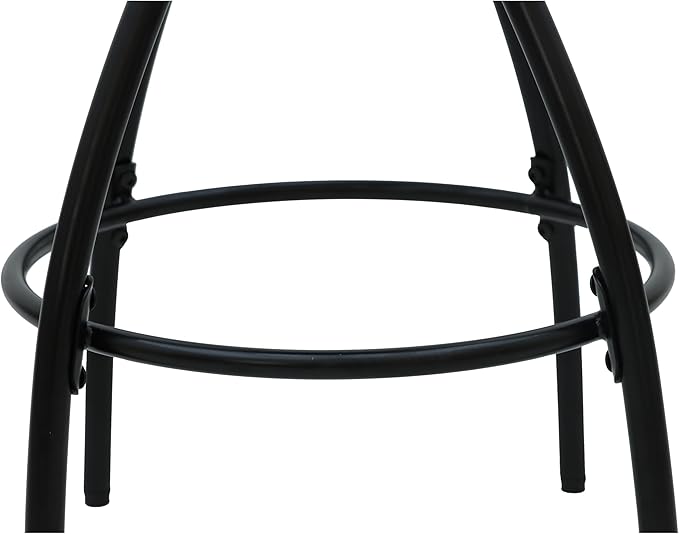 Modern Backless Bar Stools Set of 2 Round Upholstered Counter Stools for Kitchen Island Velvet Dining Chairs，Black
