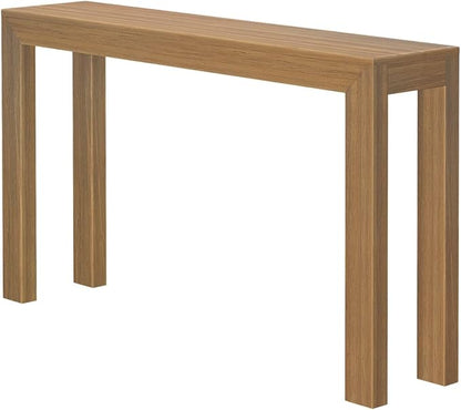 Plank+Beam Modern Solid Wood Console Table, 56 Inch, Sofa Table, Narrow Entryway Table for Hallway, Behind the Couch, Living Room, Foyer, Easy Assembly, Pecan