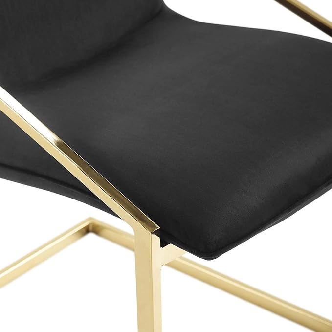 Modway Pitch Performance Velvet Armchair, 2 pcs - Dining Chairs, Gold Black