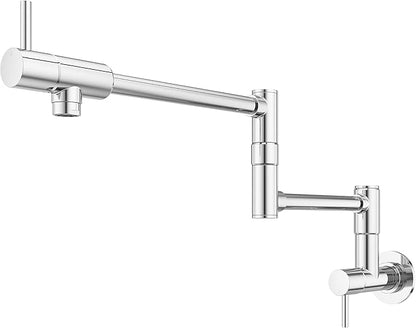 Pfister Lita Pot Filler Kitchen Faucet, 2-Handle, Wall Mounted, Single Hole, Polished Chrome Finish, GT533PFC