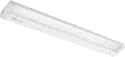 Maxxima 24 in. LED Under Cabinet Lighting, Dimmable, Linkable, Hardwired or Plug & Play, 1025 Lumens, 5 CCT 2700K/3000K/3500K/4000K/5000K, Kitchen Install, On/Off Switch, White