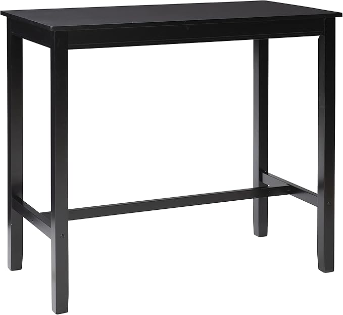 Linon 42 inch Bar Height Pub Claridge Table, Black