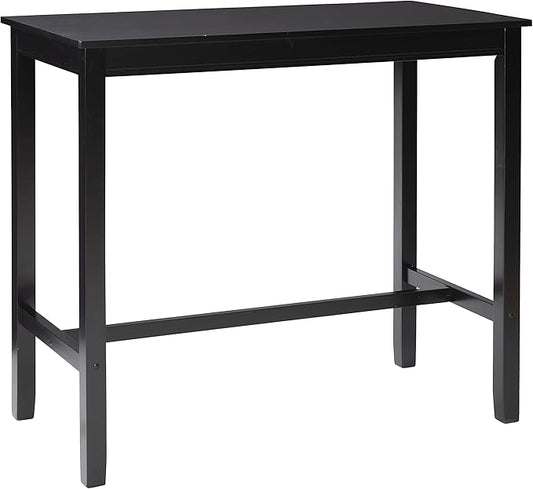 Linon 42 inch Bar Height Pub Claridge Table, Black