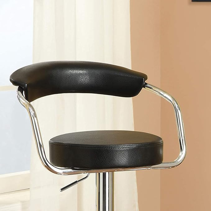 Modern Dining Chairs Set of 2 - Adjustable Swivel Kitchen Island Stools with Sturdy Natural Design, Versatile Use for Comfortable Seating, Stylish Simple Construction,Black-Fabric-Classic