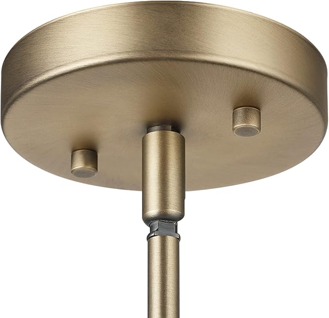 GLOBE Electric 65475 1-Light Pendant Light Fixture, Matte Brass, Textured Socket, Dining Room Fixture, Kitchen Island Lighting, Living Room Pendant Light, Hanging Lights for Bedroom
