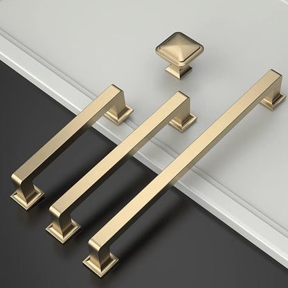 Amerdeco 30 Pack Brushed Brass Cabinet Pulls 5 Inch(128MM) Hole Centers Kitchen Cabinet Handles Cabinet Hardware Kitchen Handles for Cabinets Cupboard Handles Drawer Pulls ZH0019