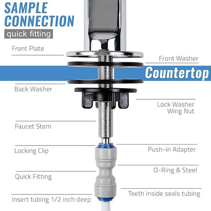 iSpring GB1 Lead-Free Reverse Osmosis Filter Drinking Water, Standard Non-Air Gap RO Faucet, Chrome