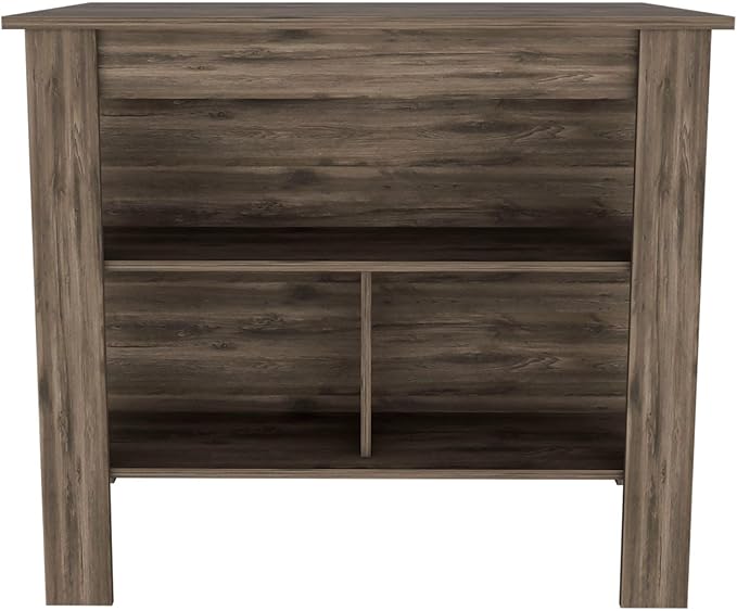 Modern Dining Table Kitchen Island Table with Shelves Adjustable Sturdy Stable Easy Clean Console Counter Luxury,Brown