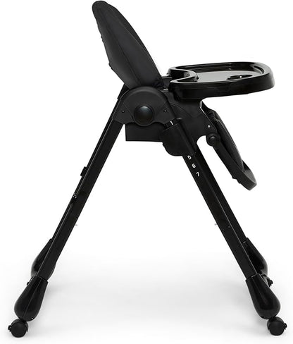 Little Folks by Delta Children 2-in-1 SlimFold High Chair for Babies and Toddlers, Black