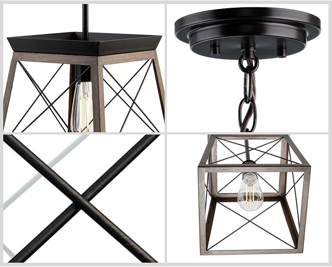 Briarwood Collection 1-Light Coastal Mini-Pendant Light Antique Bronze