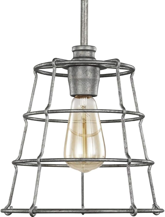 Progress Lighting Chambers Collection 1-Light Farmhouse Pendant Light Galvanized