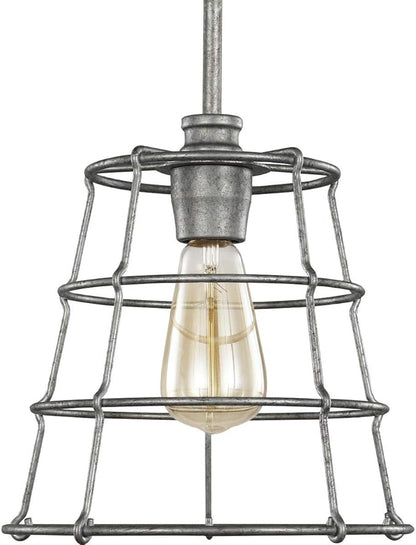 Progress Lighting Chambers Collection 1-Light Farmhouse Pendant Light Galvanized