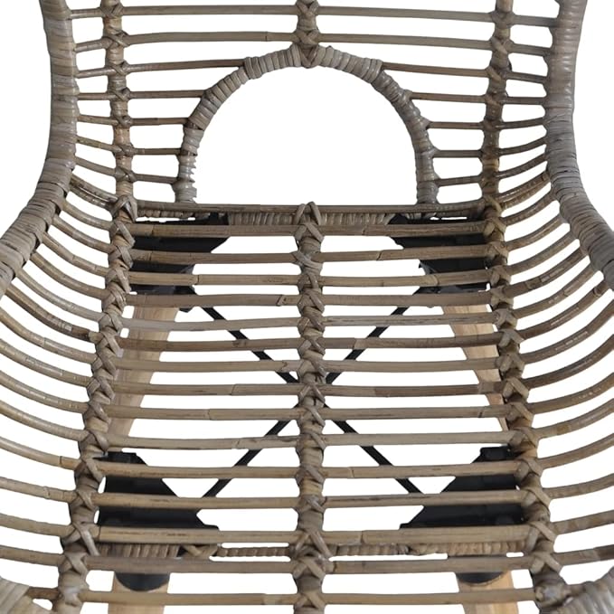Natural Rattan Dining Chairs Set of 2 Brown Wooden Legs Kitchen Chairs with Vintage Farmhouse Style for Dining Room Living Room and Kitchen Furniture