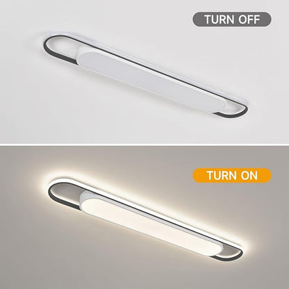 4Ft Smart Modern LED Ceiling Lights,65W High Brightness Linear Flush Mount Light Fixture,48" Dimmable Led Ceiling Lamp with Remote Control for Kitchen,Garage,Hallway,Laundry,Study Room.