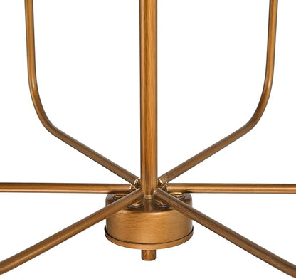 KSANA Modern Gold Chandeliers for Dining Room, 6-Light Kitchen Island Lights Farmhouse Candle Hanging Pendant Light Fixtures for Living Room Foyer Bedroom
