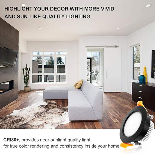 YGS-Tech 2 Inch LED Recessed Lighting, Dimmable Downlight 3W(35W Halogen Equivalent), CRI80, 4000K Natural White Ceiling Light with LED Driver(1 Pack)