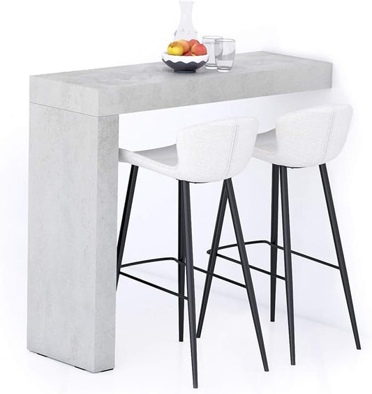 Mobili Fiver, Evolution Peninsula 47.2 x 15.7 in, Concrete Effect, Grey, Made in Italy