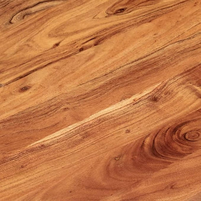 Solid Acacia Wood Table Top 39.4x15.7 Inch Oval Replacement Tabletop for Dining Desk DIY Projects Durable Unfinished Wood Brown