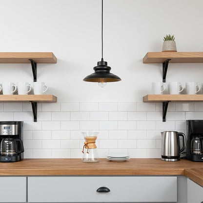 Pendant Light Fixture, Hanging Light for Kitchen Island Dining Room Bedroom Foyer, E26 Base Metal 1-Light Ceiling Lamp