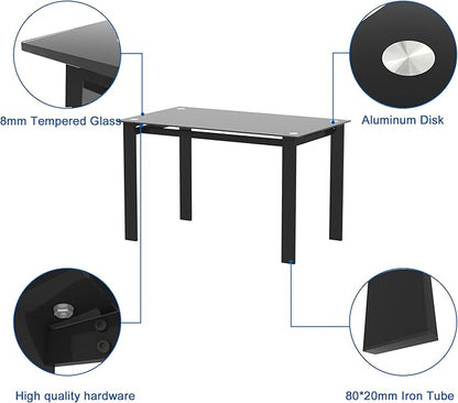 Gecheer Modern Wooden Dining Table for Living Room & Family Dining, Multi-Function, Safe & Easy to Clean