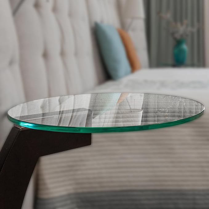 16 Inch Round Tempered Flat Polished Edge Glass Table Top -1/2” Thick Round Glass Table Top–Heavy Duty, Dining, Coffee, and Office Tables by Fab Glass and Mirror