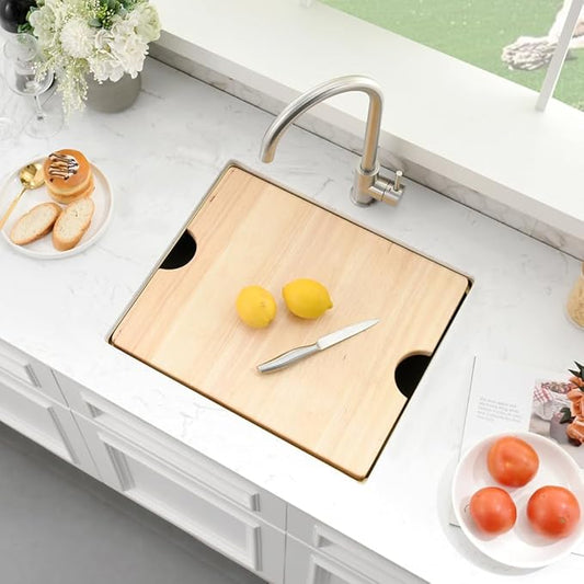 Small Gold Kitchen Sink, 21 x 18 Inch Gold Wet Bar Prep Undermount Kitchen Sink Workstation 16 Gauge Stainless Steel Single Bowl Basin