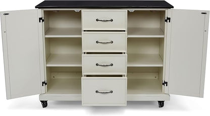 Seaside Lodge Black Granite Top Kitchen Cart by homestyles