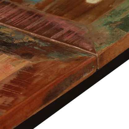 70.9" Reclaimed Wood Dining Table Seats 6, Rolling Kitchen Table with Steel Legs