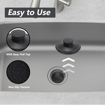 Sink Stopper Exact Replacement for InSinkErator STP-PL/STPPL for Kitchen Drain Stopper and Garbage Disposal Plug, Compatible with Standard 3-1/2" Drains from Kohler, Waste King, Whirlpool, and More