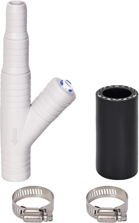 Dishwasher Drain Hose Adapter, RO Drain Line adapter，Garbage Disposal Adapter with 1/4-inch Quick Connect Fitting and 7/8-inch Fitting for a Dishwasher，No Drilling Required