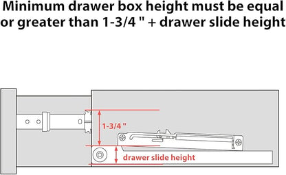 homdiy 1 Pair (2 Pack) Soft Close Adapter for Drawers, Soft Device for Wood Drawer, Retrofit Drawer Adapter