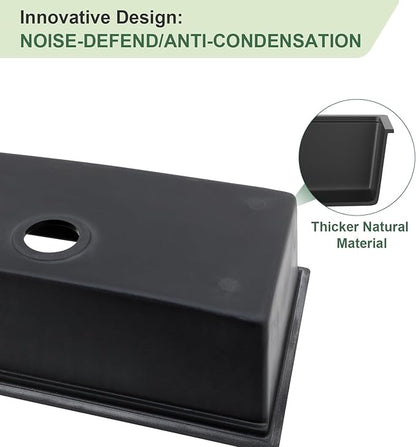 Black Granite Composite Undermount Kitchen Sink Workstation - Couoko 30 Inch Matte Black Quartz Undermount Single Bowl Kitchen Sinks Large Deep Undermount Sinks with Luxury Accessories, 30"x19"x10"