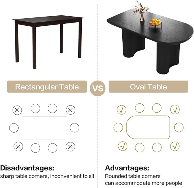 Guyii 55.11" Dining Table Set with 4 Chairs, Modern Kitchen Table Set, Indoor Dining Table for Kitchen, Bar, Living Room, Breakfast Nook, Small Space, Black