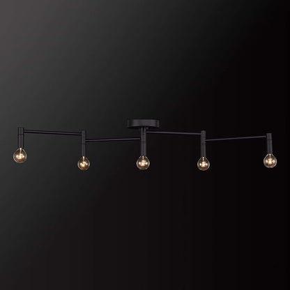 GLOBE Electric 59969 Tempo 5-Light Foldable Track Lighting, Matte Black
