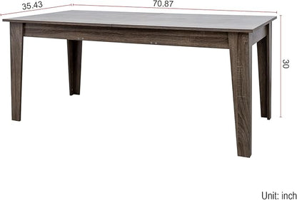 Extendable Dining Table for 6-10 Person, 106.3 in Wooden Dining Room Table, Modern Farmhouse Large Expandable Kitchens Table for Gatherings, Meeting, Dinner Office Dark Oak