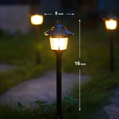 GOODSMANN Landscape Lighting 8PK Low Voltage Landscape Path Lights Oil Rubbed Bronze Path Light Low Voltage 1W LED 40 Lumen 2700K Warm White with Replaceable Bulbs