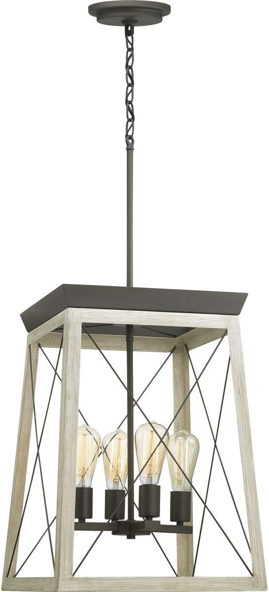 Progress Lighting P500178-143 Briarwood Collection Four-Light Hall and Foyer, Graphite