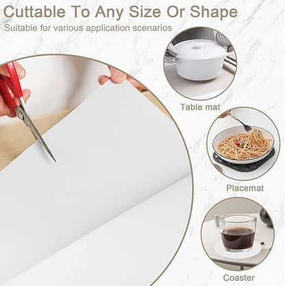 78.7"x23.6" Large Silicone Mat for Kitchen Counter, Heat Resistant Non-Slip Countertop Protector, Waterproof Silicone Craft Mat for Kitchen Island, Semitransparent