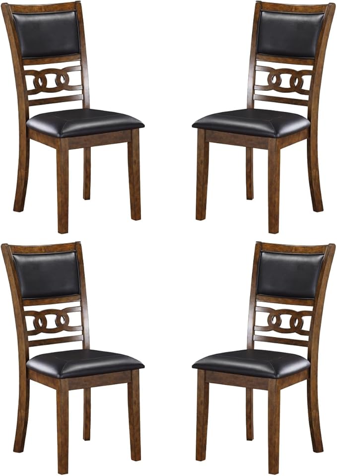 HomeStock Kitchen Dining Chairs Set - Wood Kitchen Dining Chair - Brown Finish - Wood Kitchen Island Seating Brown/4 Piece