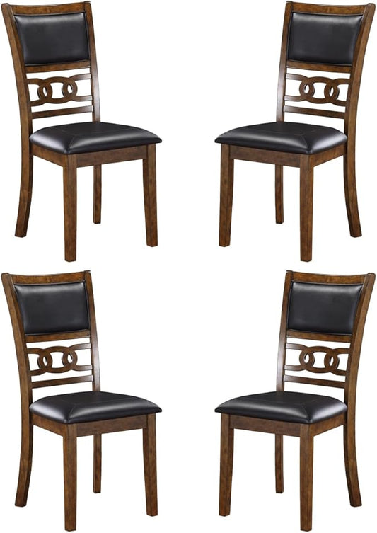 HomeStock Kitchen Dining Chairs Set - Wood Kitchen Dining Chair - Brown Finish - Wood Kitchen Island Seating Brown/4 Piece