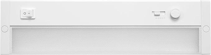Maxxima 12 in. LED Under Cabinet Lighting, Dimmable, Linkable, Hardwired or Plug & Play, 500 Lumens, 5 CCT 2700K/3000K/3500K/4000K/5000K, Kitchen Install, On/Off Switch, White