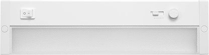 Maxxima 12 in. LED Under Cabinet Lighting, Dimmable, Linkable, Hardwired or Plug & Play, 500 Lumens, 5 CCT 2700K/3000K/3500K/4000K/5000K, Kitchen Install, On/Off Switch, White
