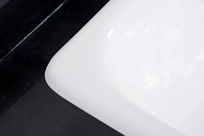 Gourmetier GCKTS362211 Towne 36-Inch Cast Iron Drop-In Kitchen Sink, 4-Hole, White