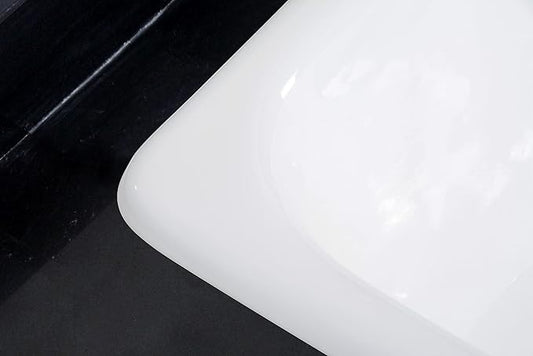 Gourmetier GCKTS362211 Towne 36-Inch Cast Iron Drop-In Kitchen Sink, 4-Hole, White