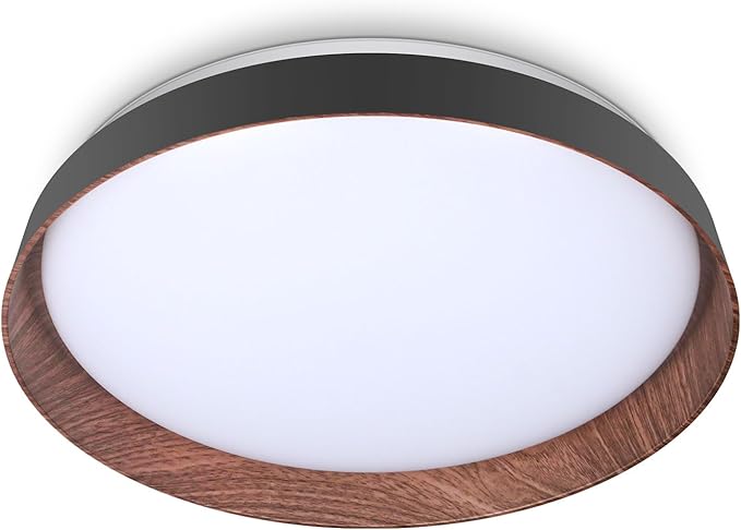 VIPMOON 13"/36W Flush Mount LED Ceiling Light, 5CCT 3000K-6000K Adjustable Super Bright Retro LED Light Fixture for Bedroom Kitchen Balcony Study Room Porch Bathroom Stairwell Hallway Office