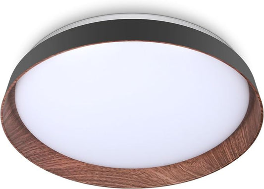 VIPMOON 13"/36W Flush Mount LED Ceiling Light, 5CCT 3000K-6000K Adjustable Super Bright Retro LED Light Fixture for Bedroom Kitchen Balcony Study Room Porch Bathroom Stairwell Hallway Office