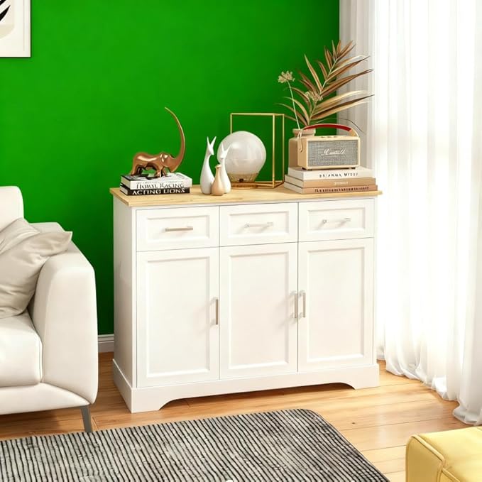 Kitchen Island, Dining Room Cabinet, Kitchen Sideboard Buffet Cabinet with Storage