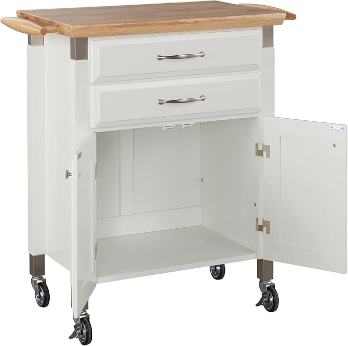 homestyles Dolly Madison Off-White Kitchen Cart