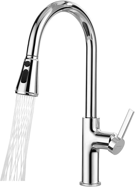 Kitchen Faucet with Pull Down Sprayer Tall Single Handle High Arc Kitchen Sink Faucet Faucet for Kitchen Sink 3-Function Sprayer 17 Inch,Chrome