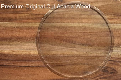 18" Acacia Wood Lazy Susan Organizer Kitchen Turntable for Cabinet Pantry Table Organization